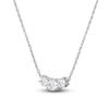 Thumbnail Image 2 of Jared Signature Lab-Grown Diamond Three-Stone Necklace 1 ct tw 14K White Gold 18"