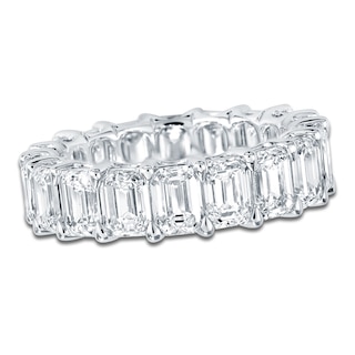 Chosen Certified Emerald-Cut Diamond Eternity Band 7-5/8 to 9-5/8 ct tw 14K White Gold