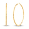 Thumbnail Image 0 of Diamond-Cut Round Tube Hoop Earrings 14K Yellow Gold