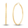 Thumbnail Image 1 of Diamond-Cut Round Tube Hoop Earrings 14K Yellow Gold
