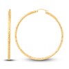 Thumbnail Image 3 of Diamond-Cut Round Tube Hoop Earrings 14K Yellow Gold