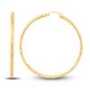 Thumbnail Image 2 of Diamond-Cut Round Tube Hoop Earrings 14K Yellow Gold