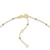 Thumbnail Image 3 of Solid Station Necklace Lilac Enamel 14K Yellow Gold 18"