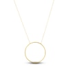 Thumbnail Image 1 of Large Circle Station Necklace 14K Yellow Gold 16" Adj.