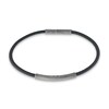 Thumbnail Image 0 of Marco Dal Maso Men's Thin Black Leather Bracelet Sterling Silver 8"