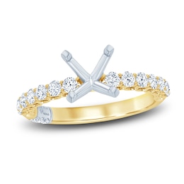 Pnina Tornai Lab-Grown Diamond Engagement Ring Setting 1/2 ct tw Round 14K Yellow Gold