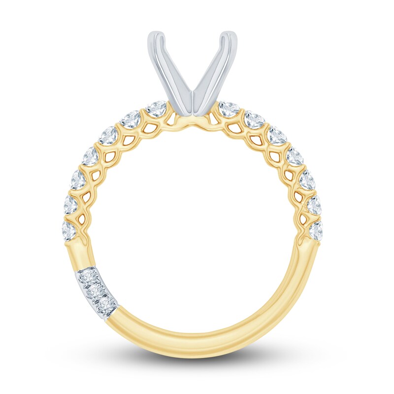 Main Image 2 of Pnina Tornai Lab-Created Diamond Engagement Ring Setting 1/2 ct tw Round 14K Yellow Gold