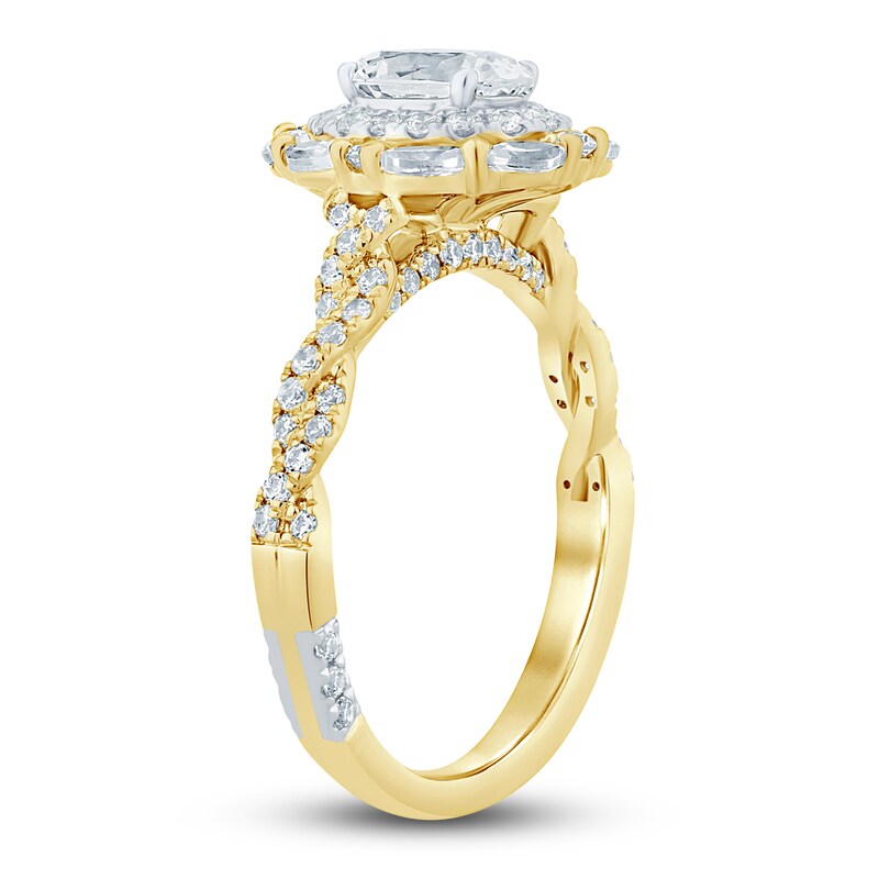Main Image 2 of Pnina Tornai Diamond Engagement Ring 1-1/2 ct tw Oval/Marquise/ Round 14K Yellow Gold
