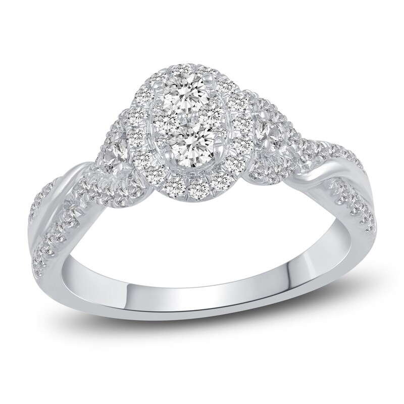 Main Image 1 of Diamond Engagement Ring 3/4 ct tw Round 14K White Gold
