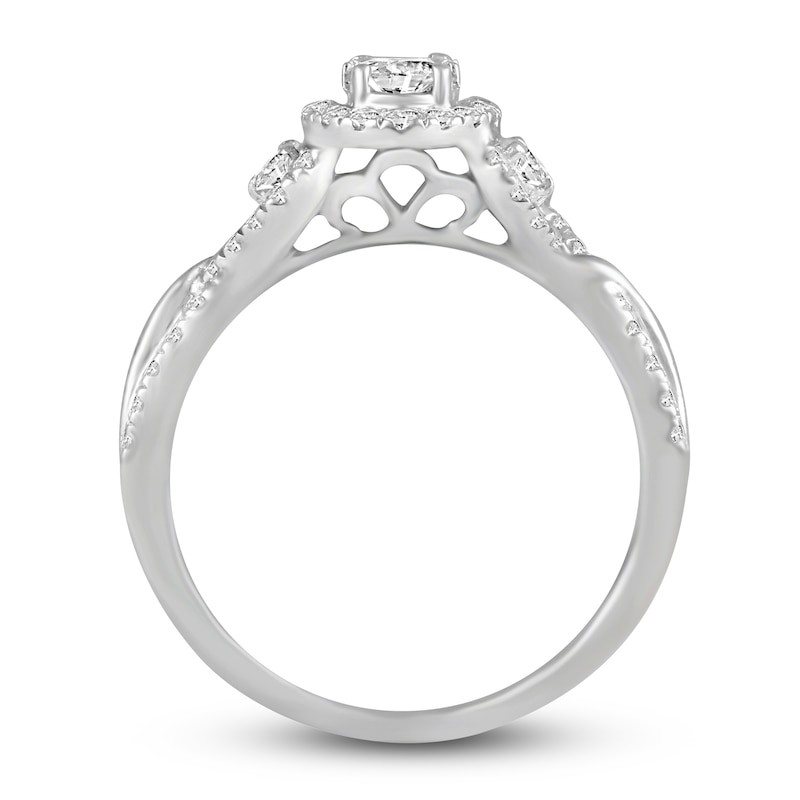 Main Image 2 of Diamond Engagement Ring 3/4 ct tw Round 14K White Gold