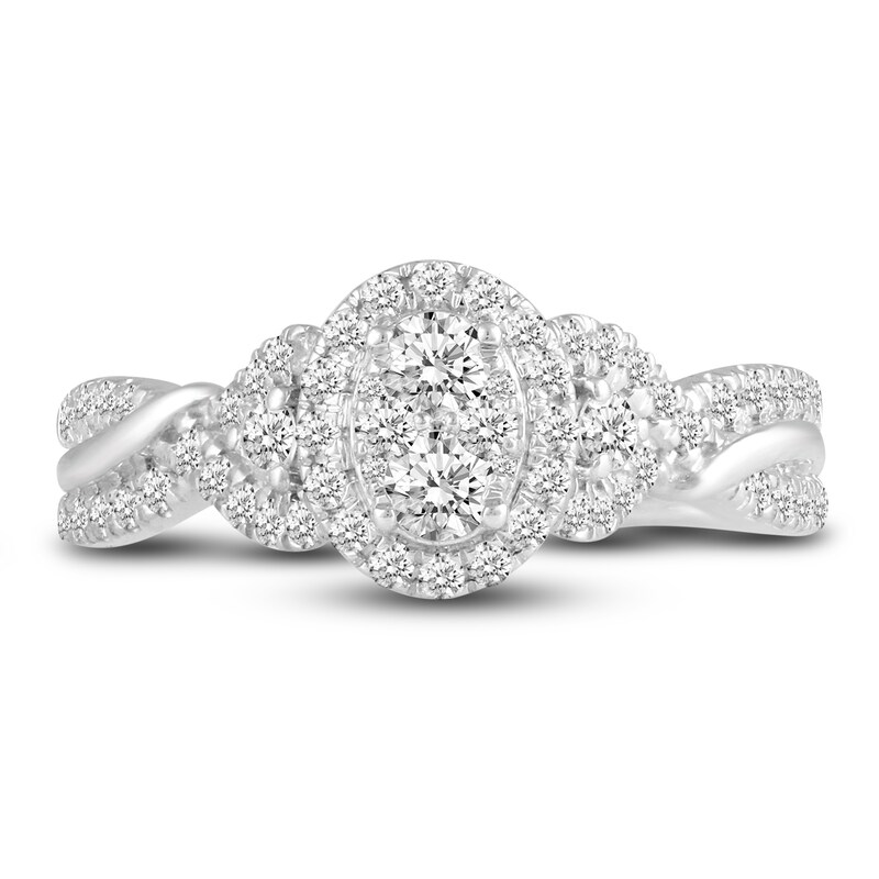 Main Image 4 of Diamond Engagement Ring 3/4 ct tw Round 14K White Gold
