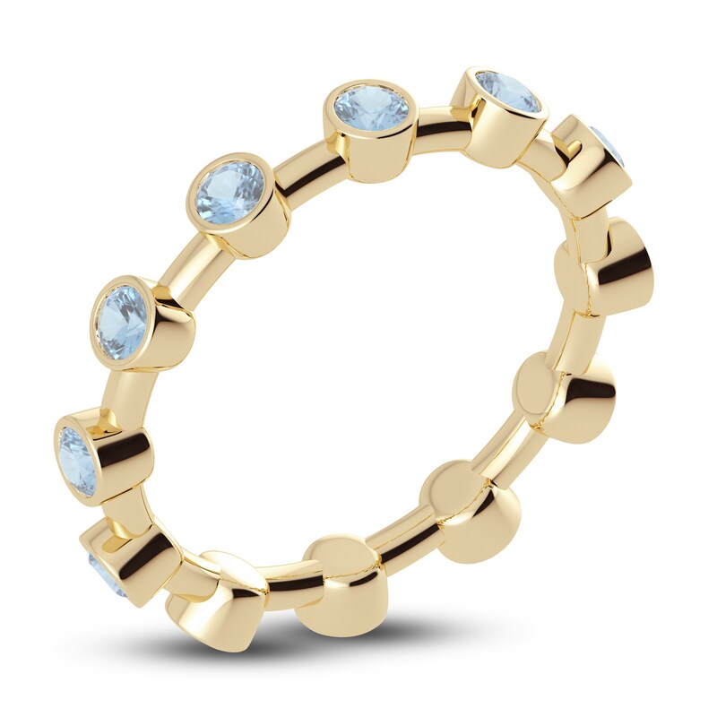 Main Image 2 of Juliette Maison Natural Aquamarine Ring 10K Yellow Gold