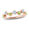 Thumbnail Image 1 of Juliette Maison Natural Aquamarine & Natural Peridot Ring 10K Rose Gold