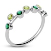 Thumbnail Image 2 of Juliette Maison Natural Emerald & Natural Peridot Ring 10K White Gold