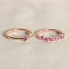 Thumbnail Image 4 of Juliette Maison Natural Rhodolite Garnet & Natural White Sapphire Ring 10K White Gold