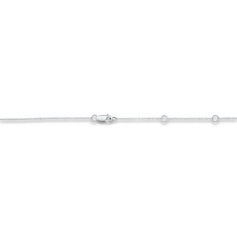 Main Image 3 of Shy Creation Diamond Station Necklace 1/5 ct tw Round 14K White Gold 18" SC22003837