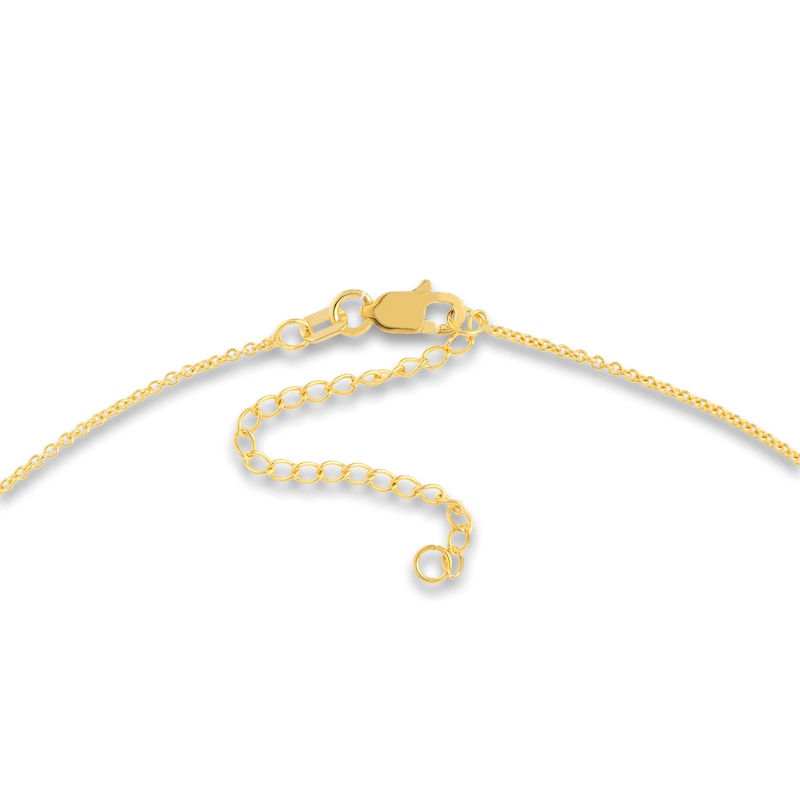 Main Image 3 of Locked Hexagons Necklace 14K Yellow Gold 18"