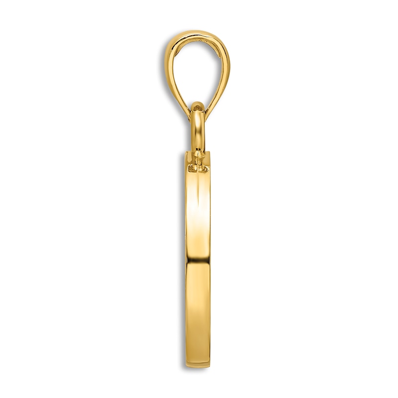 Main Image 2 of Initial G Charm 14K Yellow Gold 18"