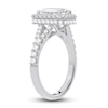 Thumbnail Image 2 of Lab-Grown Diamond Engagement Ring 2-3/4 ct tw Emerald/Round 14K White Gold