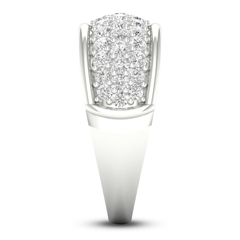 Main Image 3 of Diamond Pave Anniversary Band 1 ct tw Round 14K White Gold