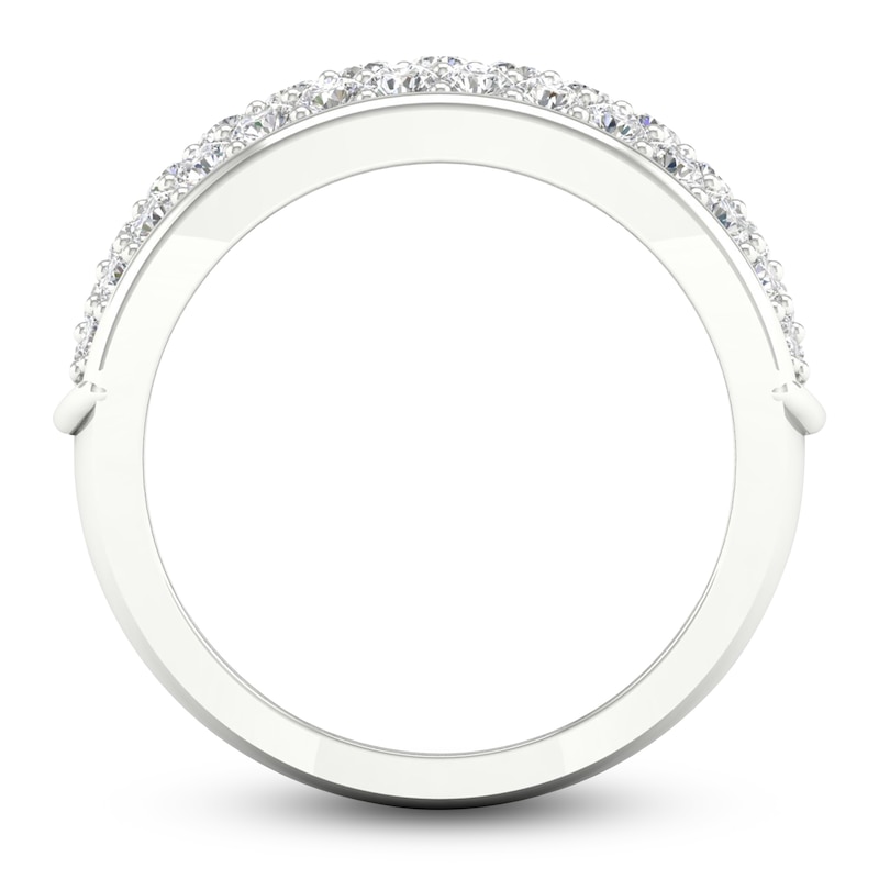 Main Image 4 of Diamond Pave Anniversary Band 1 ct tw Round 14K White Gold