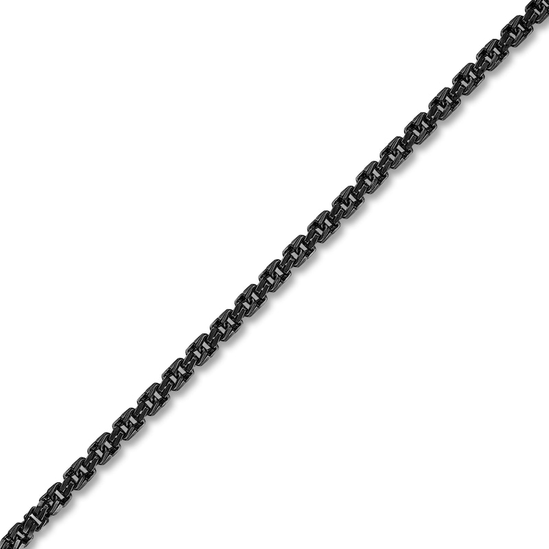 Main Image 2 of 1933 by Esquire Men's Solid Twisted Chain Bracelet Black Ruthenium-Plated Sterling Silver 8.5" 5mm