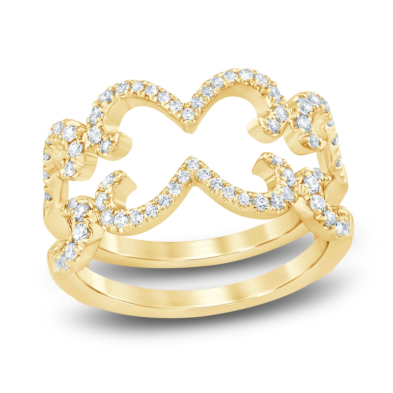 Main Image 1 of Diamond Lace Enhancer Band 3/8 ct tw Round 14K Yellow Gold