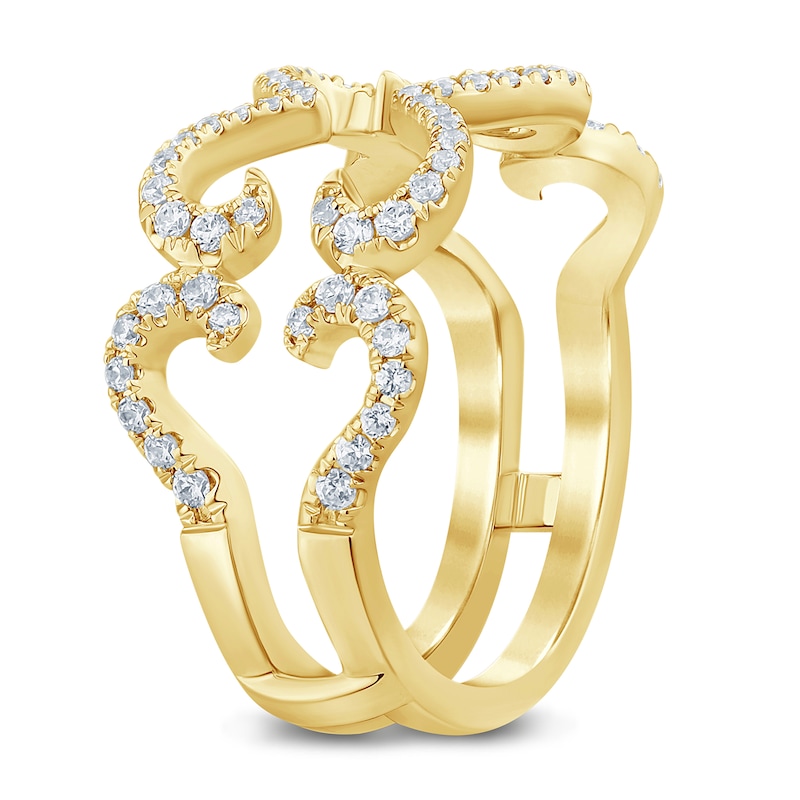 Main Image 2 of Diamond Lace Enhancer Band 3/8 ct tw Round 14K Yellow Gold
