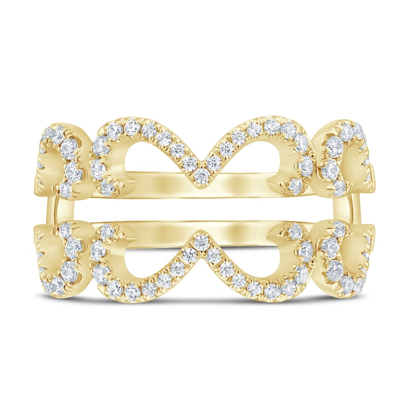 Main Image 3 of Diamond Lace Enhancer Band 3/8 ct tw Round 14K Yellow Gold