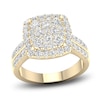 Thumbnail Image 1 of Diamond Cushion Engagement Ring 1-1/2 ct tw Round 14K Yellow Gold