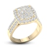 Thumbnail Image 2 of Diamond Cushion Engagement Ring 1-1/2 ct tw Round 14K Yellow Gold