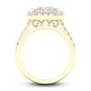 Thumbnail Image 4 of Diamond Cushion Engagement Ring 1-1/2 ct tw Round 14K Yellow Gold