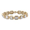Diamond Tennis Bracelet 3 ct tw Baguette 14K Two-Tone 7"