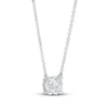Thumbnail Image 1 of Lab-Created Diamond Solitaire Necklace 1 ct tw Round 14K White Gold 19" (SI2/F)