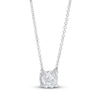 Thumbnail Image 2 of Lab-Grown Diamond Solitaire Necklace 1 ct tw Round 14K White Gold 19" (SI2/F)