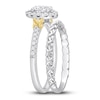 Thumbnail Image 2 of Y-Knot Diamond Bridal Set 3/4 ct tw Oval/Round 14K Two-Tone Gold