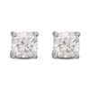 Thumbnail Image 1 of Lab-Grown Diamond Solitaire Stud Earrings 1 ct tw Cushion 14K White Gold (SI2/F)