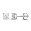 Thumbnail Image 2 of Lab-Grown Diamond Solitaire Stud Earrings 1 ct tw Cushion 14K White Gold (SI2/F)