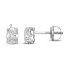 Thumbnail Image 2 of Lab-Grown Diamond Solitaire Stud Earrings 1 ct tw Oval 14K White Gold (SI2/F)
