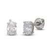 Thumbnail Image 3 of Lab-Grown Diamond Solitaire Stud Earrings 1 ct tw Oval 14K White Gold (SI2/F)