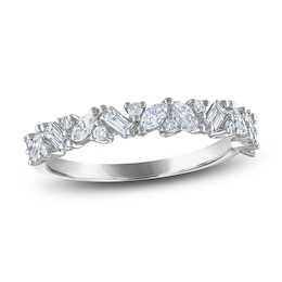 Diamond Anniversary Band 5/8 ct tw Baguette/Marquise/ Round Platinum