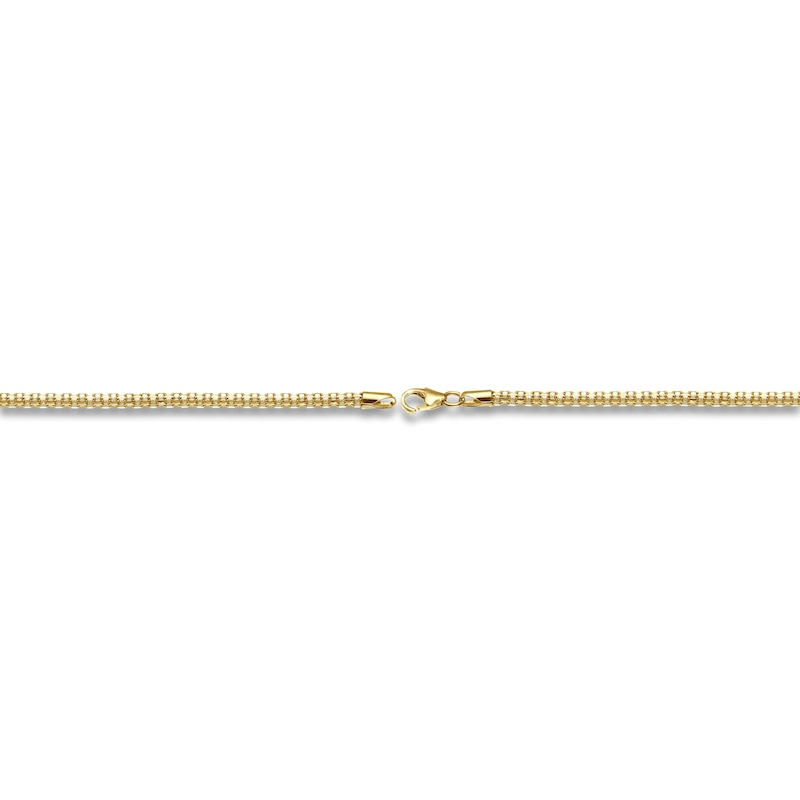Main Image 3 of LUSSO by Italia D'Oro Solid Men's Bismarck Chain Necklace 14K Yellow Gold 24" 2.6mm