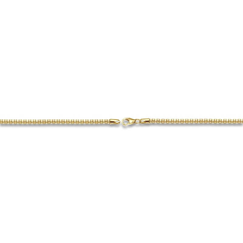 LUSSO by Italia D'Oro Men's Bismarck Chain Necklace 14K Yellow Gold 24" 2.6mm