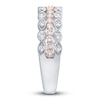 Thumbnail Image 4 of Diamond Bezel Double Row Ring 1/2 ct tw Round 14K Two-Tone Gold