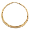 Thumbnail Image 1 of Italia D'Oro Solid Triple Omega Chain Necklace 14K Yellow Gold 17" 15.0mm