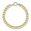 Thumbnail Image 1 of Shy Creation Diamond Curb Bracelet 1/4 ct tw Round 14K 7" Yellow Gold