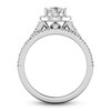 Thumbnail Image 2 of Diamond Halo Bridal Set 2 ct tw Pear/Round 14K White Gold