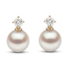 Thumbnail Image 1 of Yoko London Akoya Cultured Pearl Dangle Earrings 1/3 ct tw Diamonds 18K Yellow Gold