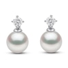 Thumbnail Image 1 of Yoko London Akoya Cultured Pearl Dangle Earrings 1/5 ct tw Diamonds 18K White Gold