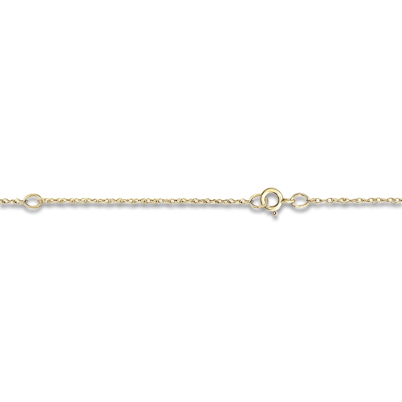 Main Image 4 of Personalized High-Polish Oval Pendant Necklace 14K Yellow Gold 18" 26x16mm